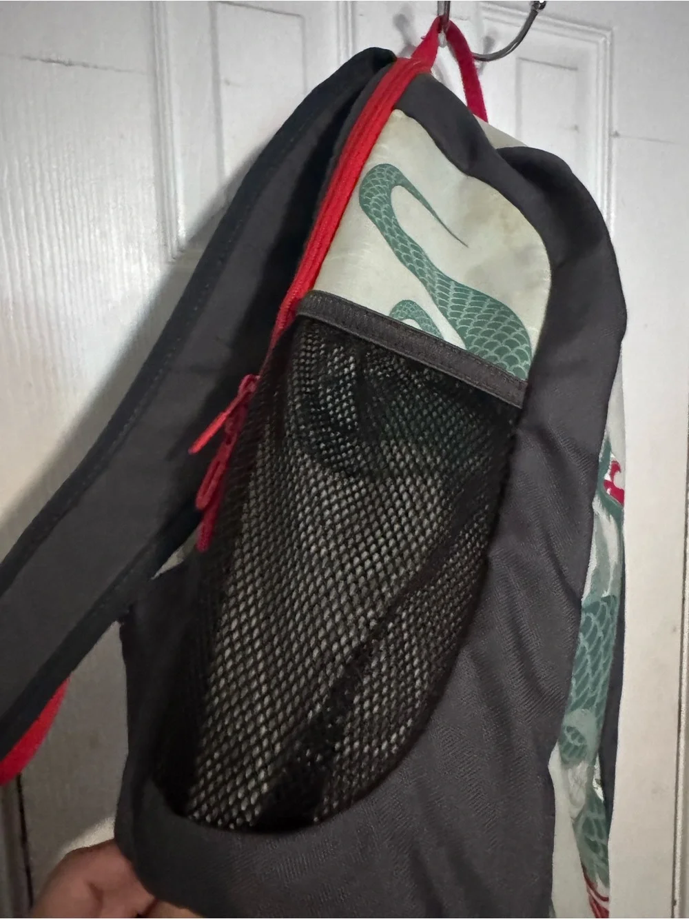Puma Men’s Gray and red Dragon Graphic Backpack
